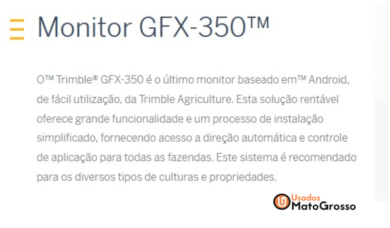 PILOTO AUTOMÁTICO TRIMBLE – GFX 350 + NAV 900 completo