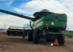 COLHEITADEIRA JOHN DEERE S670 – PLATAFORMA DRAPER 35 PÉS C/ PILOTO completo