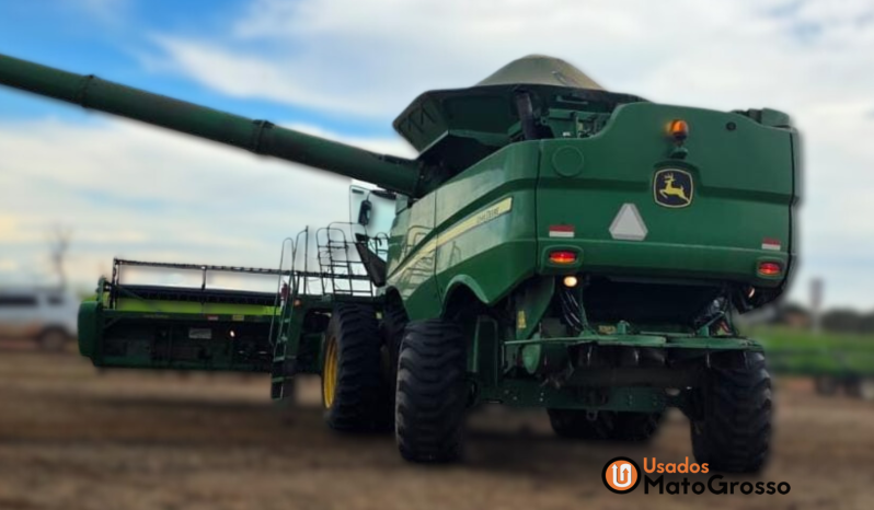 COLHEITADEIRA JOHN DEERE S670 – PLATAFORMA DRAPER 35 PÉS C/ PILOTO completo