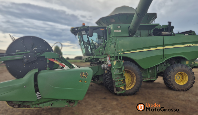 COLHEITADEIRA JOHN DEERE S670 – PLATAFORMA DRAPER 35 PÉS C/ PILOTO completo