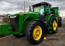 TRATOR JOHN DEERE 8400R – C/ PILOTO E GPS FILIPADO FRENTE E TRASEIRO SUSPENSÃO DIANTEIRA completo