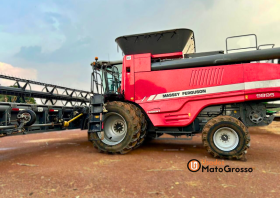 COLHEITADEIRA MASSEY FERGUSON 9895 – PLATAFORMA 40 PÉS DRAPER C/ PILOTO AUTOMÁTICO + PLATAFORMA DE MILHO VENCE TUDO PM16L – 16 LINHAS X 0,45 CM