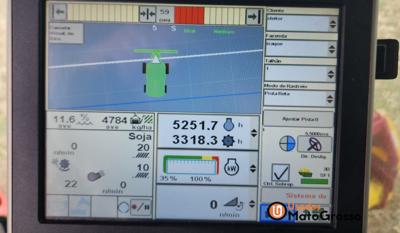 COLHEITADEIRA JOHN DEERE S550 – PLATAFORMA 630-30 PÉS CARACOL C/ PILOTO ANTENA 3000 completo