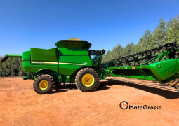 COLHEITADEIRA JOHN DEERE S680 – PLATAFORMA  40 PÉS DRAPER completo